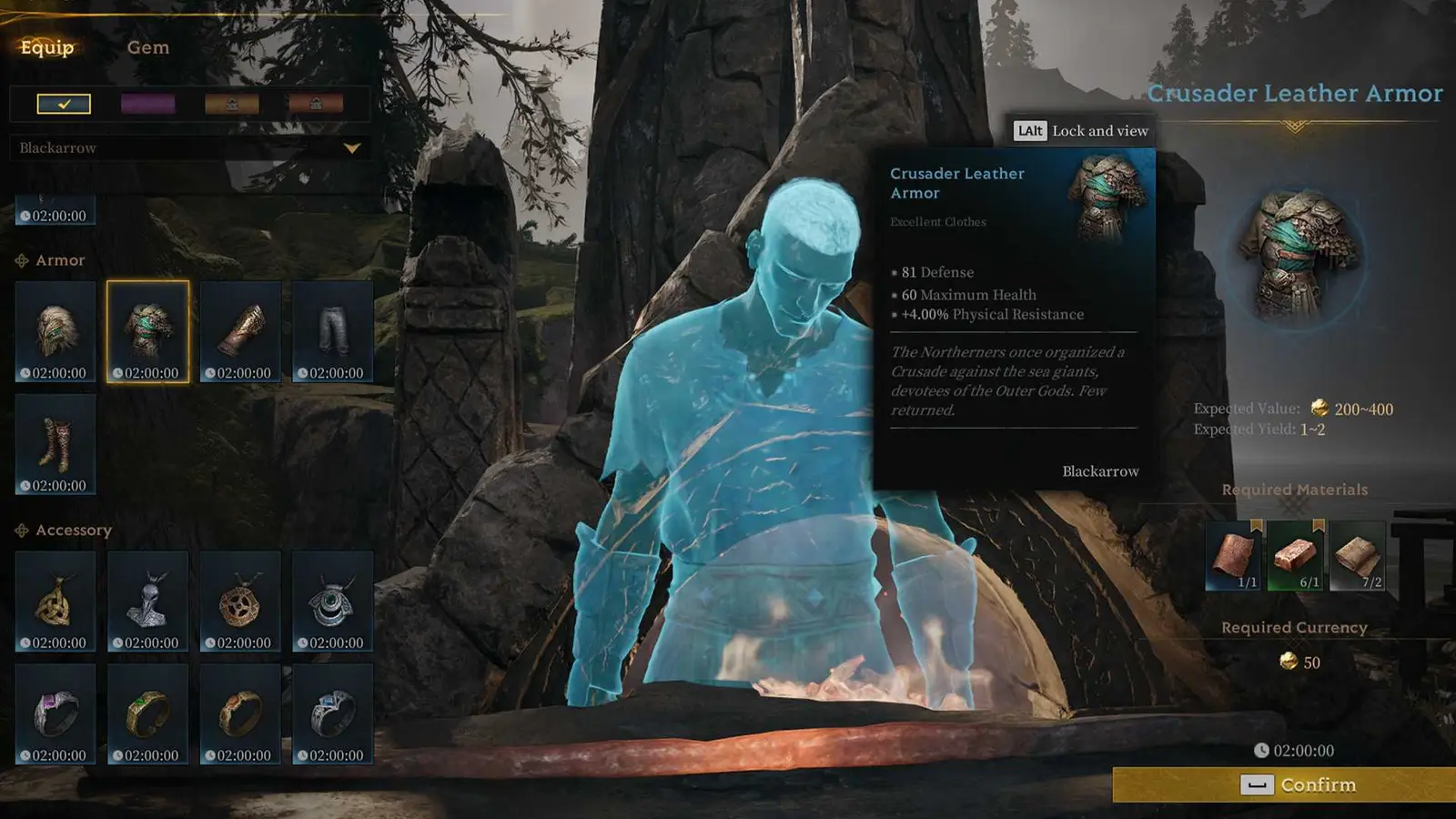 Mistfall Hunter Blackarrow armor screenshot